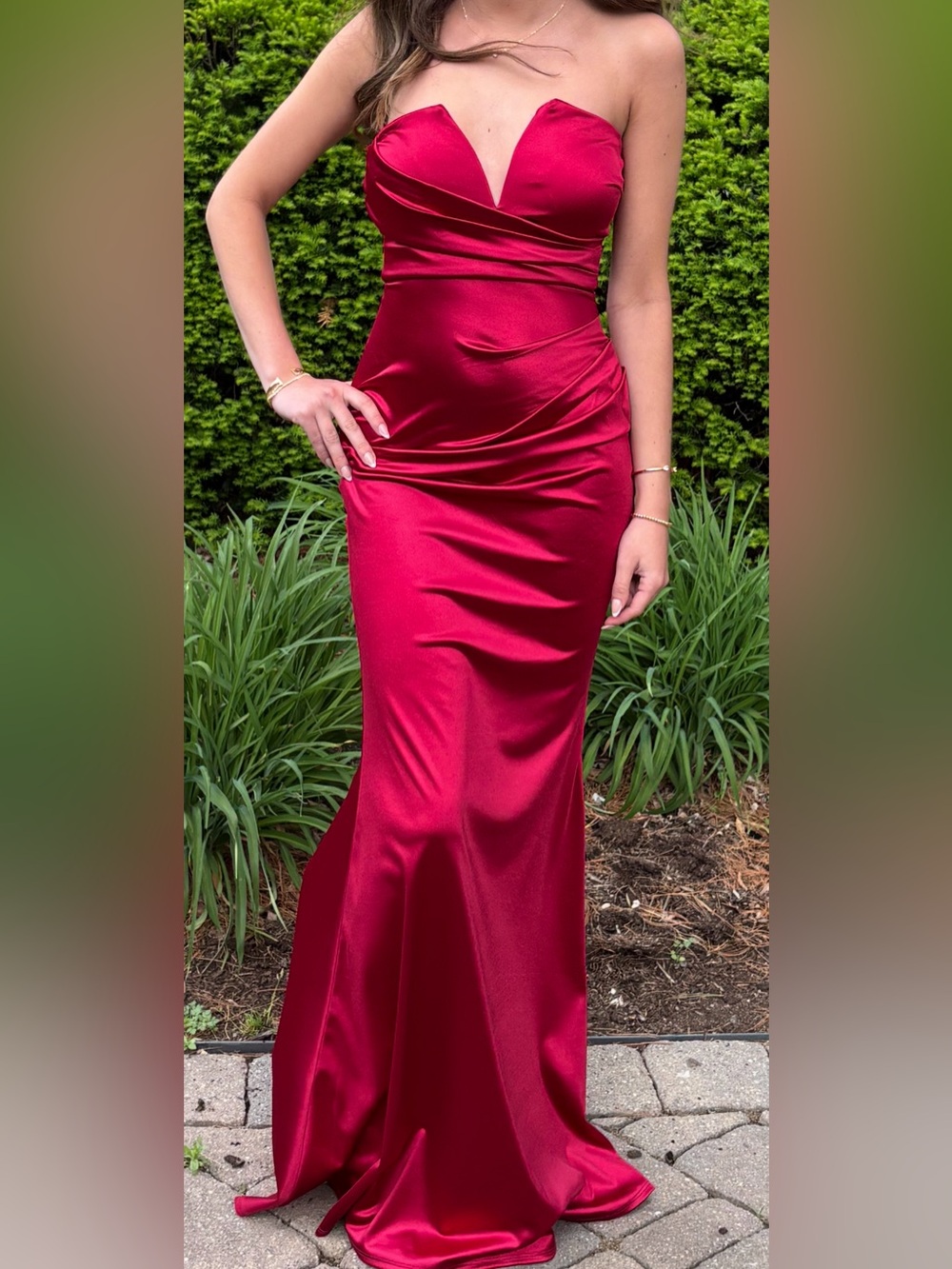 Gorgeous Red Satin Dress